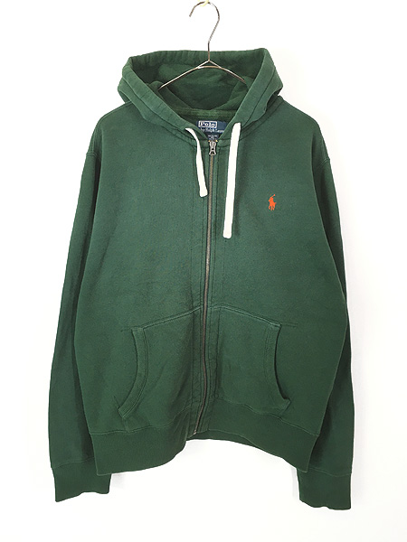 古着 Polo Ralph Lauren ワンポイント ソリッド スウェット ジップ