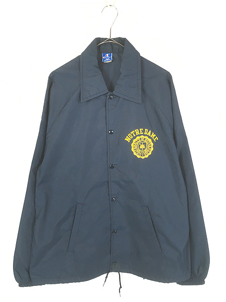 古着 80s USA製 Champion 「NOTRE DAME」 カレッジ ナイロン コーチ