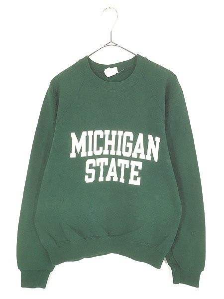 古着 80s USA製 「MICHIGAN STATE」 オールド カレッジ スウェット