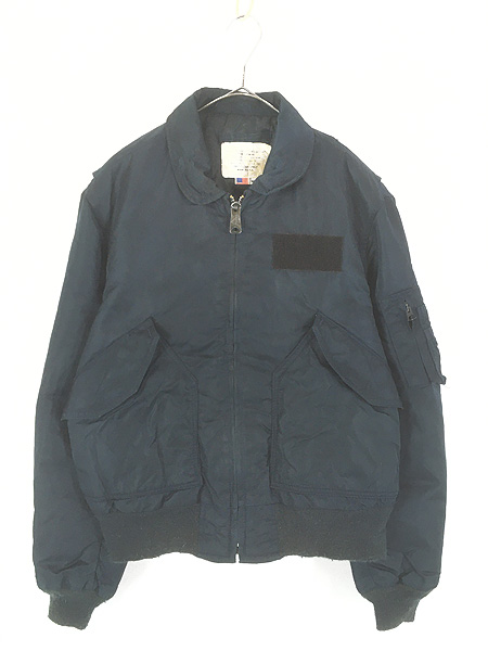 古着 80s USA製 SPIEWAK Type CPW-45 ミリタリー パデッド ネイビー