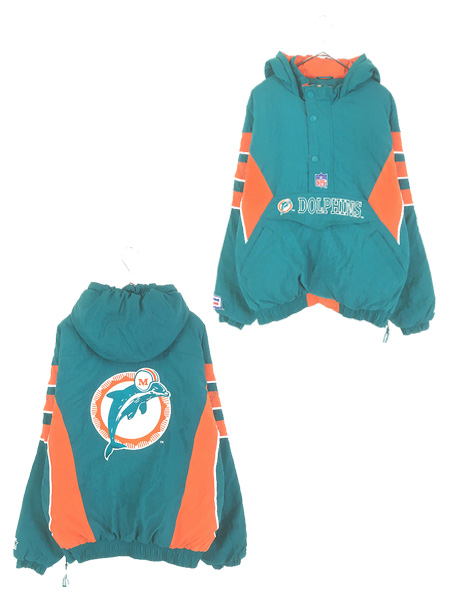古着 90s STARTER NFL Miami Dolphins ドルフィンズ プルオーバー