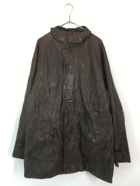 古着 90s Polo Ralph Lauren チンスト ハイネック 本革 ラム レザー