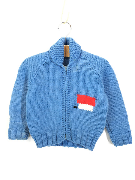 キッズ 古着 70s Snoopy スヌーピー ハンドメイド ヘビー ニット