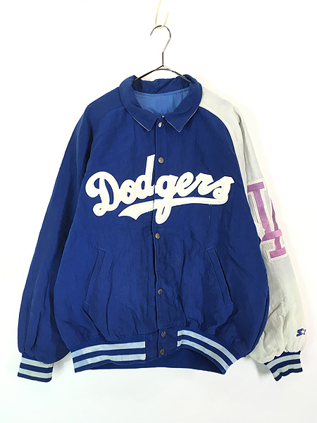 古着 80s USA製 STARTER MLB Los Angeles Dodgers ドジャース 襟付き