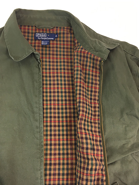 古着 90s Polo Ralph Lauren チェック ライナー ワンポイント コットン