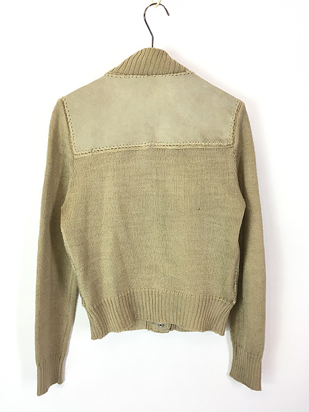 レディース 古着 80s Exclusive Juports パッチワーク風 本革 スエード