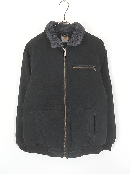 レディース 古着 Carhartt 防寒 ボア ブラック ダック 襟付き