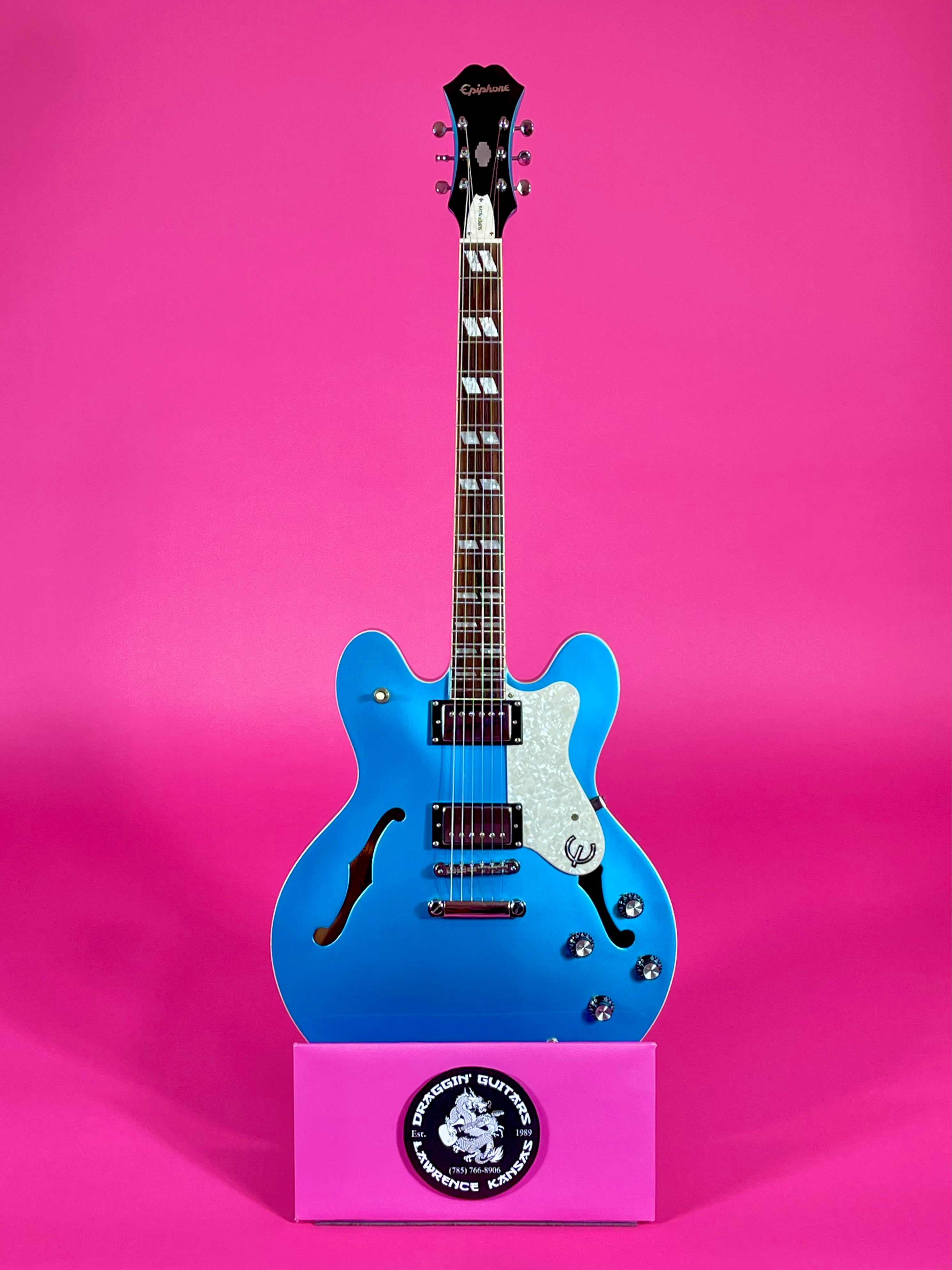 2003 Epiphone Supernova Noel Gallagher Manchester Blue – Draggin