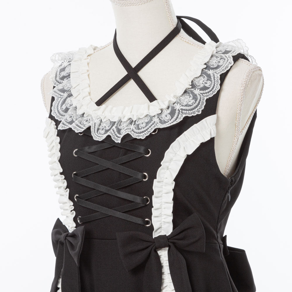 レースアップジャンパースカート middle 4L-6L – レディース