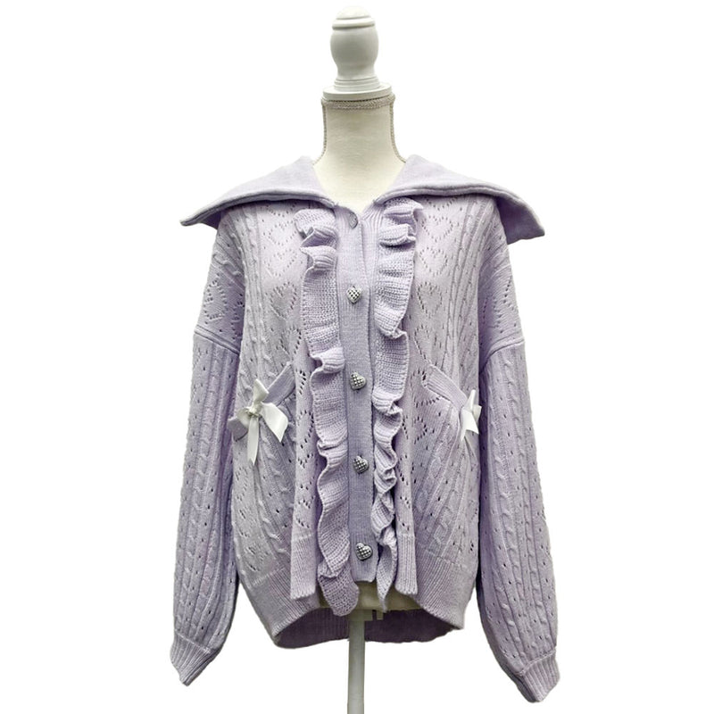 セーラ襟フリルカーディガン【ニット】 – レディースファッション通販