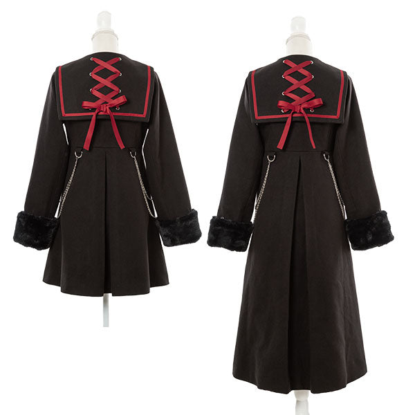 サイドチェーンセーラー闇属性コート – レディースファッション通販の