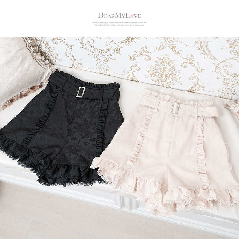 パールバックルジャガードショートパンツ – レディースファッション