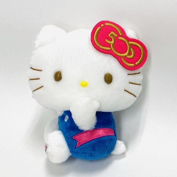 ハローキティ50周年 ハローキティ新幹線 ぬいぐるみ M(M): 鉄道グッズ