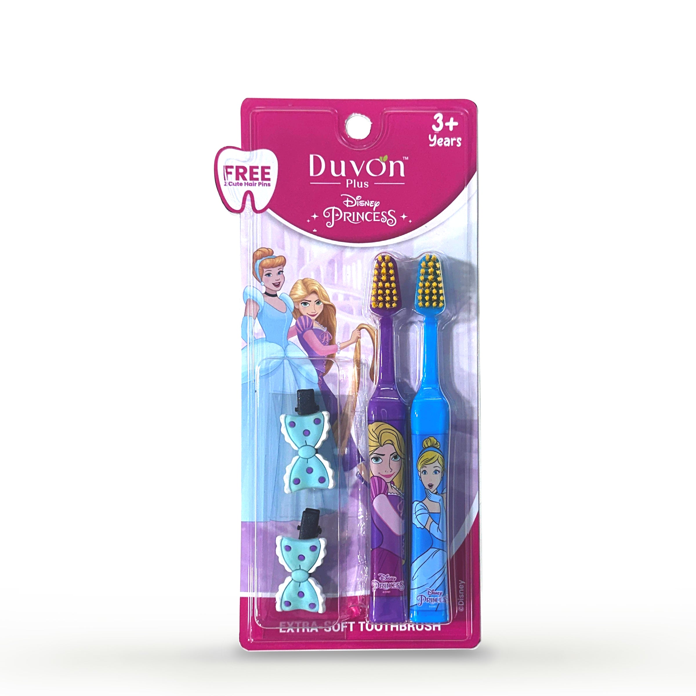 Duvon Plus x Disney Princess Toothbrush Set | Tangled and Cinderella |