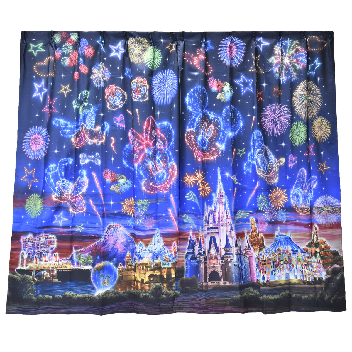 東京ディズニーリゾート 花火デザインカーテン 2枚入り 未開封 東京