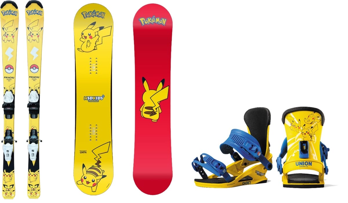 ピカチュウのスキー・スノーボード板も！鹿島槍スキー場 ファミリー