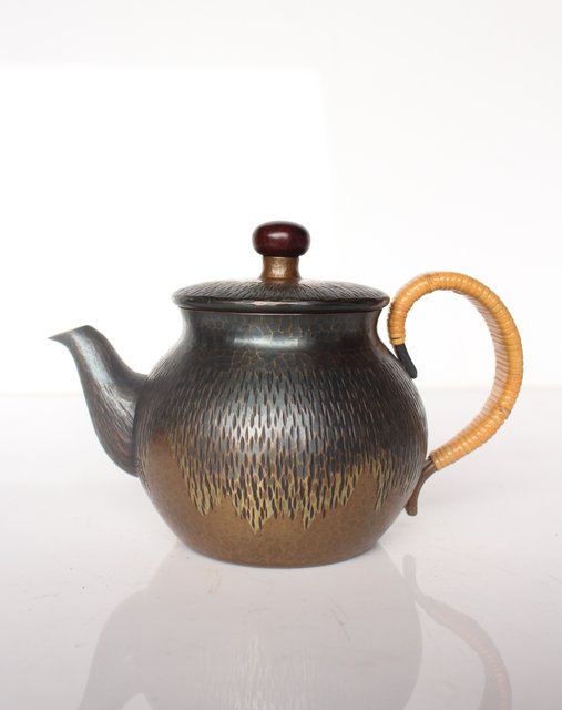 唐金 古い鎚目急須 茶壷 / 煎茶道具 コレクター放出品 浅川堂 鎚