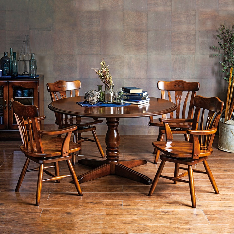 円形ダイニングテーブル 幅120cm コロニアルウォールナット 通販