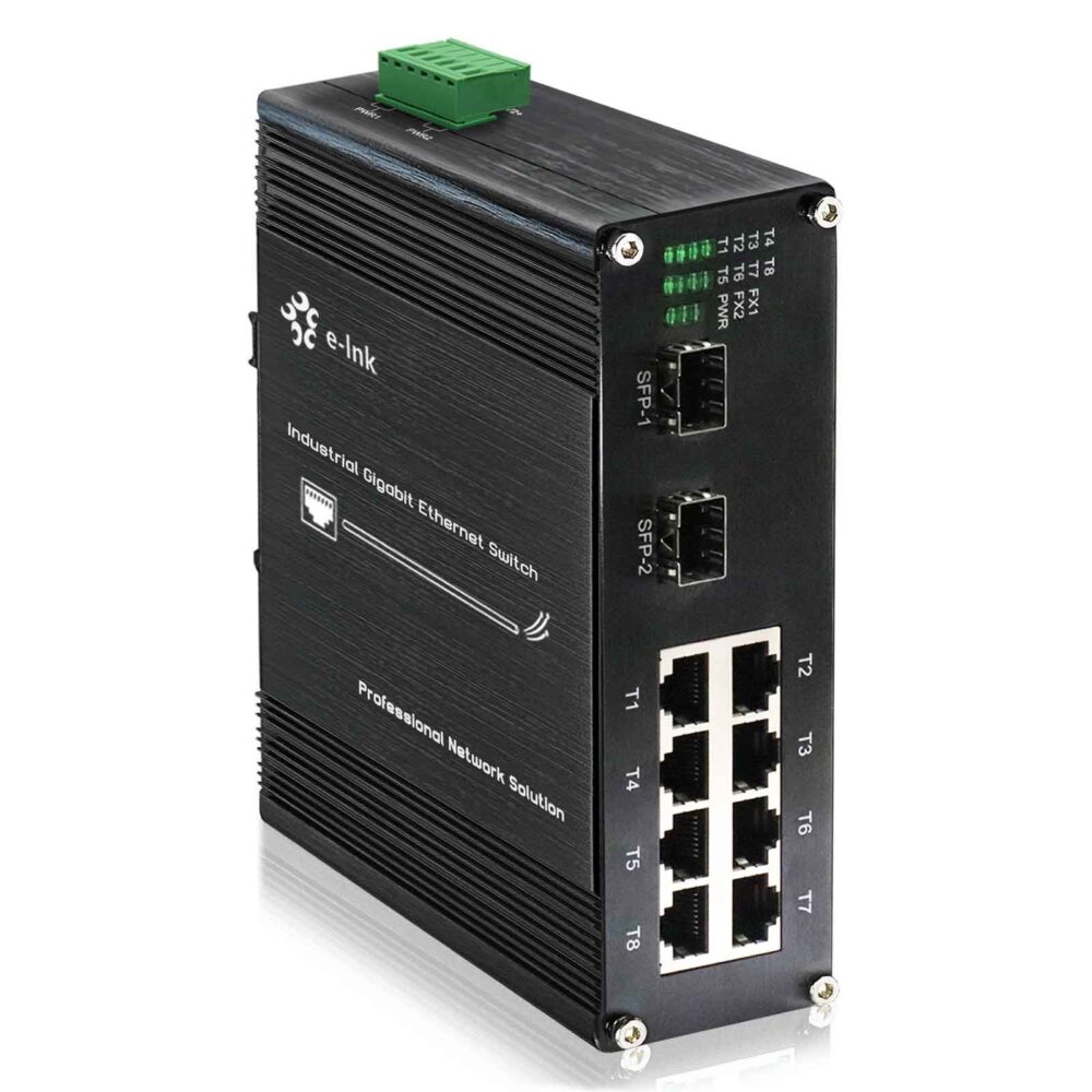 Industrial 8-Port 2.5G + 2x10G SFP Fiber Switch | e-link