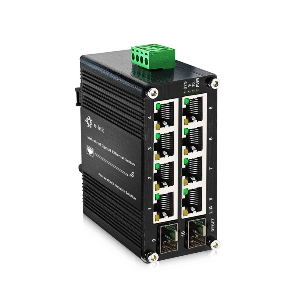 Simple 8 Port Managed Gigabit Switch 2SFP + 8RJ45 e-link.us