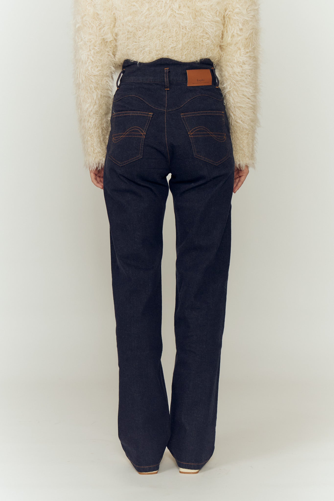 WAVE DESIGN HIGH WAIST DENIM