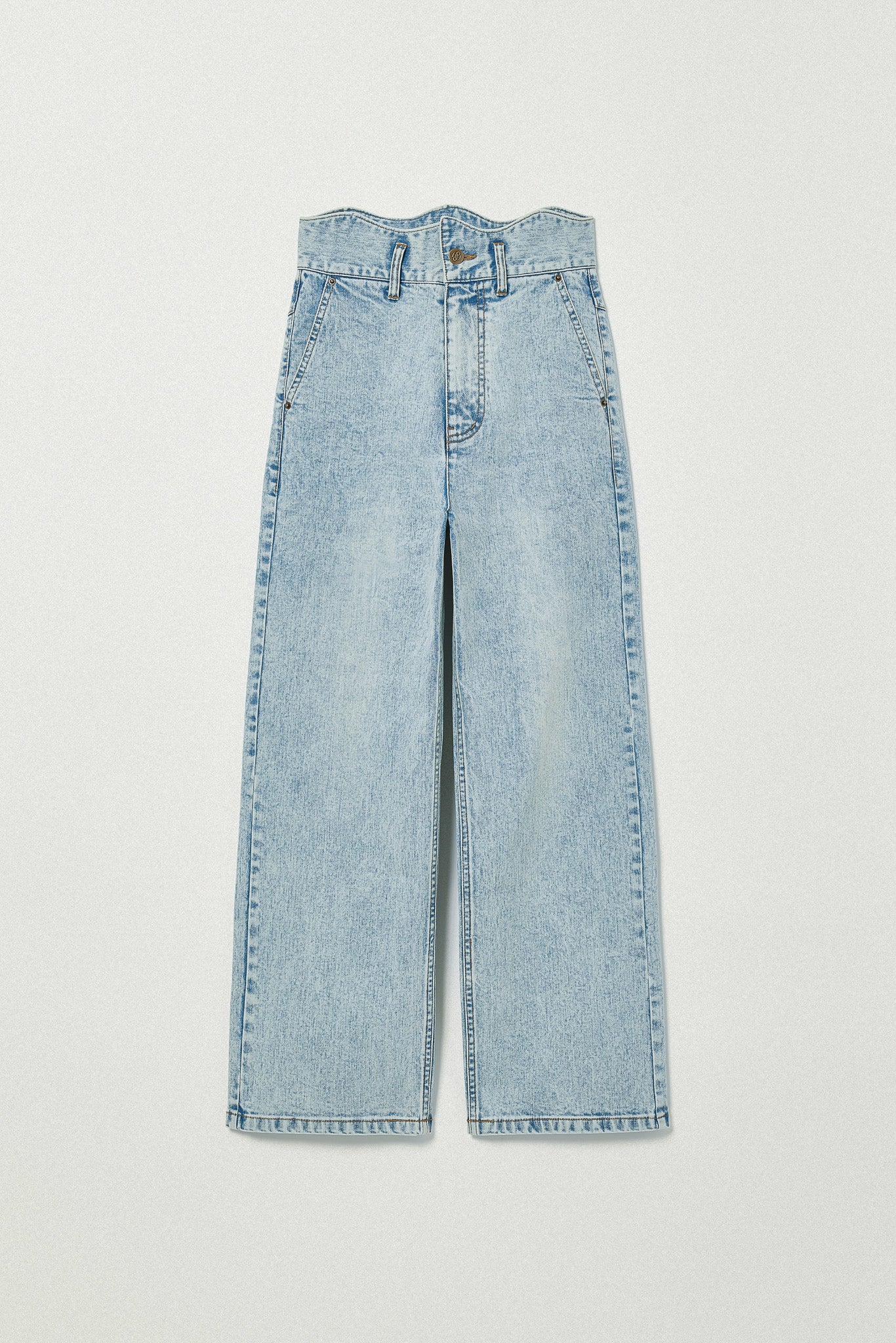 WAVE DESIGN HIGH WAIST DENIM