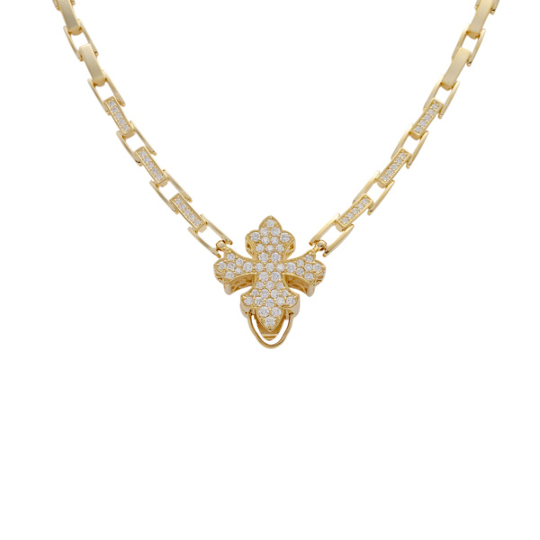 新品] ユキザキ ダブルトップ イエローゴールド ネックレス W5011326