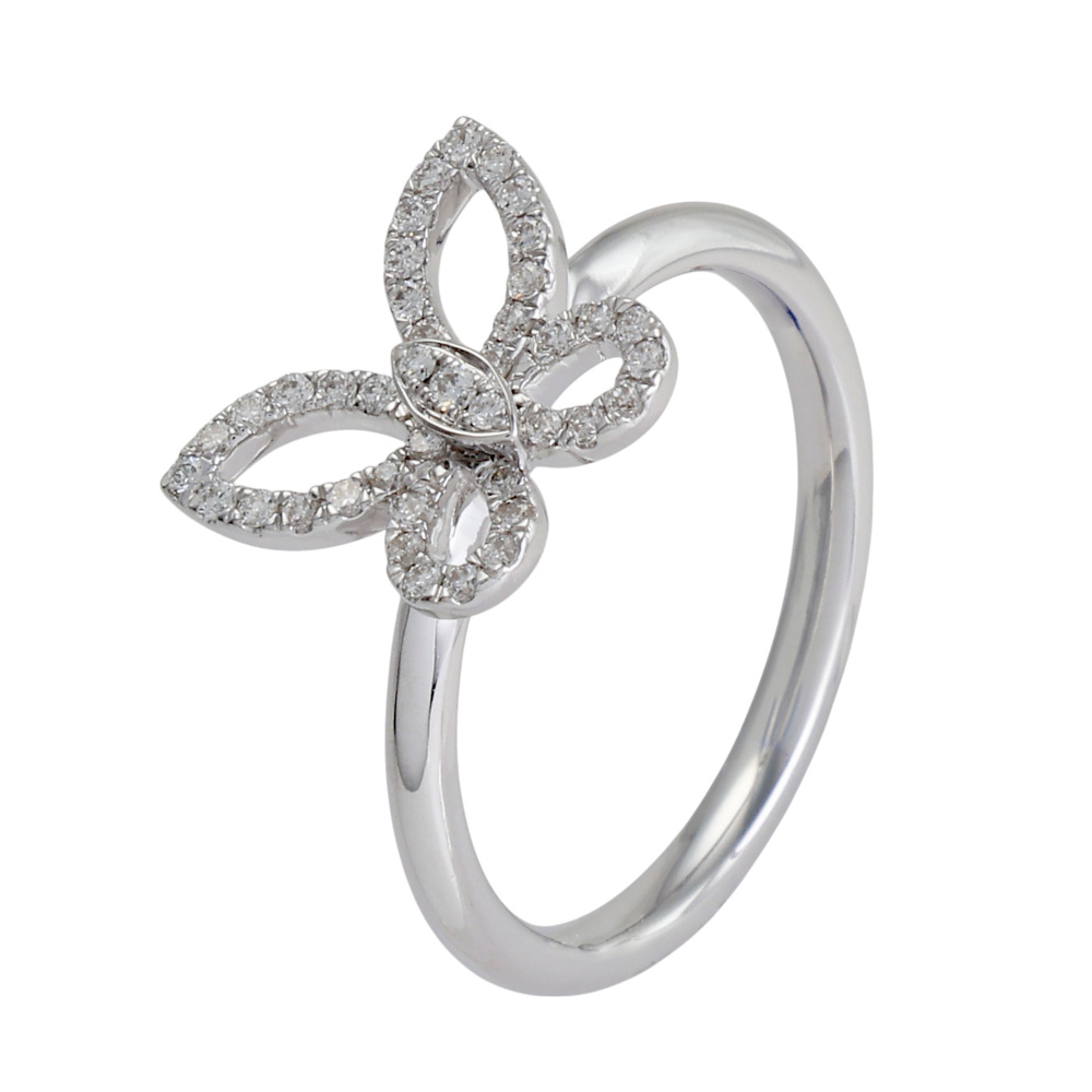 中古] グラフ バタフライシルエット ミニ ダイヤモンド RGR908 リング