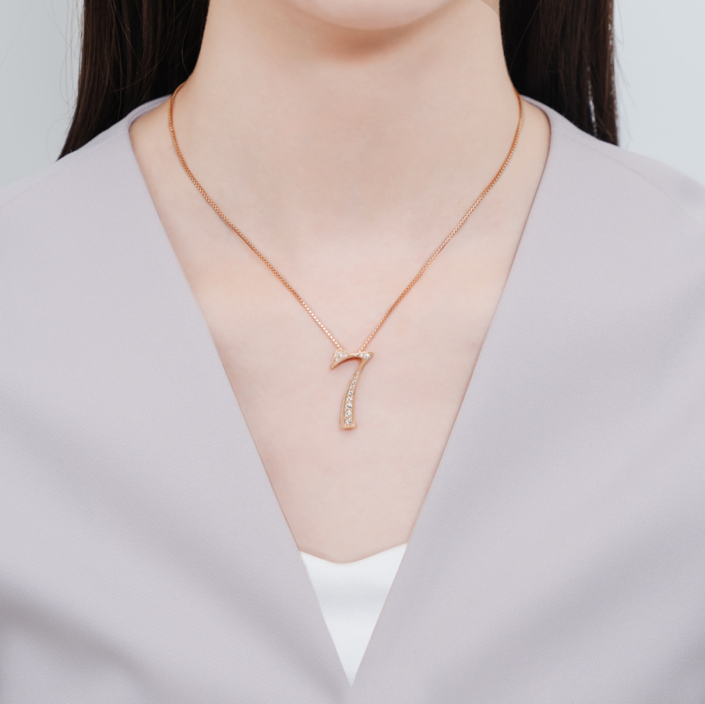 新品] ユキザキ ノンブル ナンバーペンダントトップ【7】Mサイズ【正規