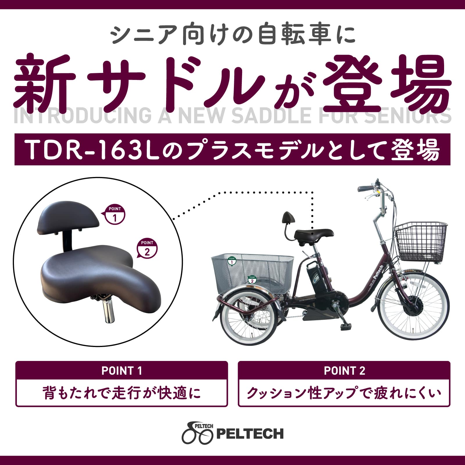 完成品]電動三輪車 20インチ TDR-163[直送][時間指定不可][代引不可