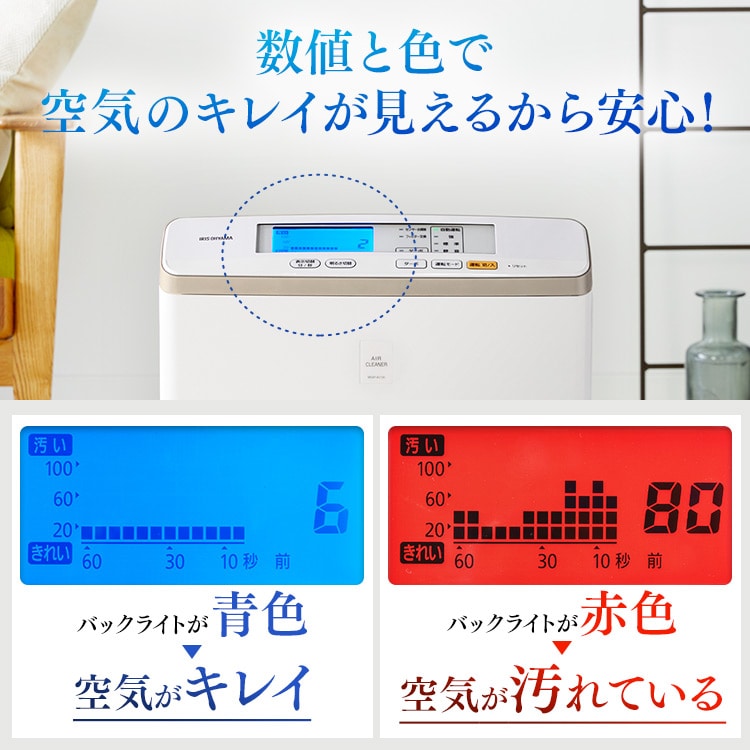 空気清浄機 17畳 モニター付 ブラウン RMDK-40