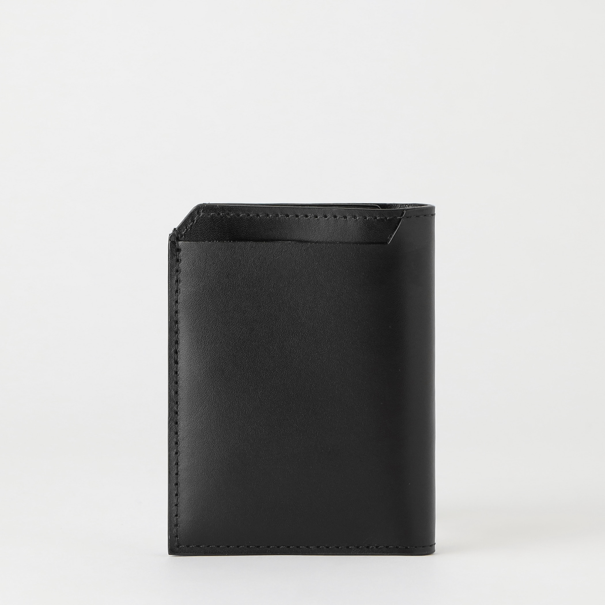 ラルコバレーノ】フレンチカーフ スマートカードウォレット BLACK