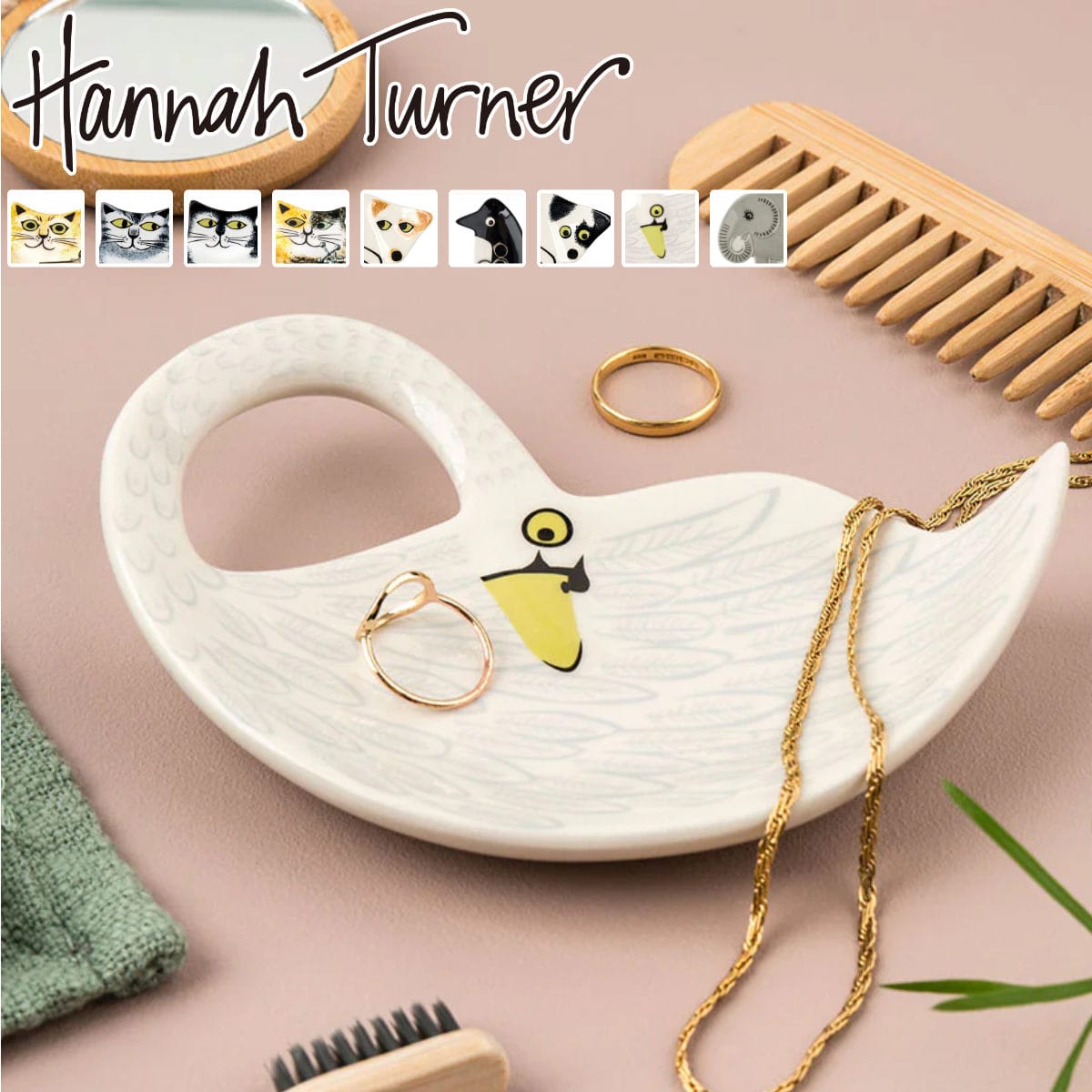 トレイ Hannah Turner Trinket Dish 動物 （ ハンナターナー 陶器