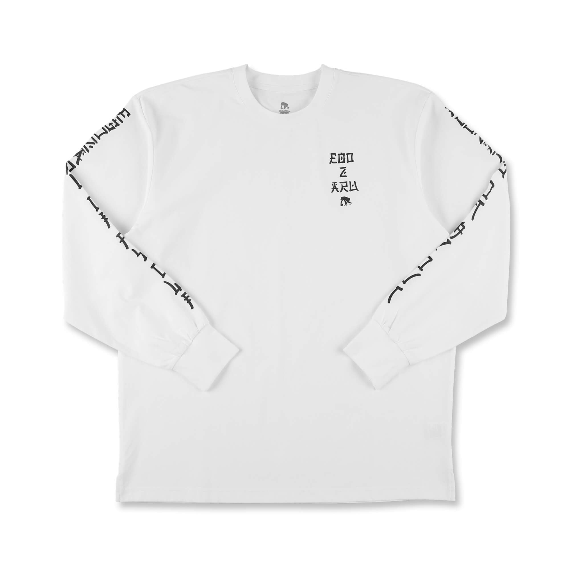 BIGシルエット オリエンタルスリーブロゴ ロングスリーブTシャツ