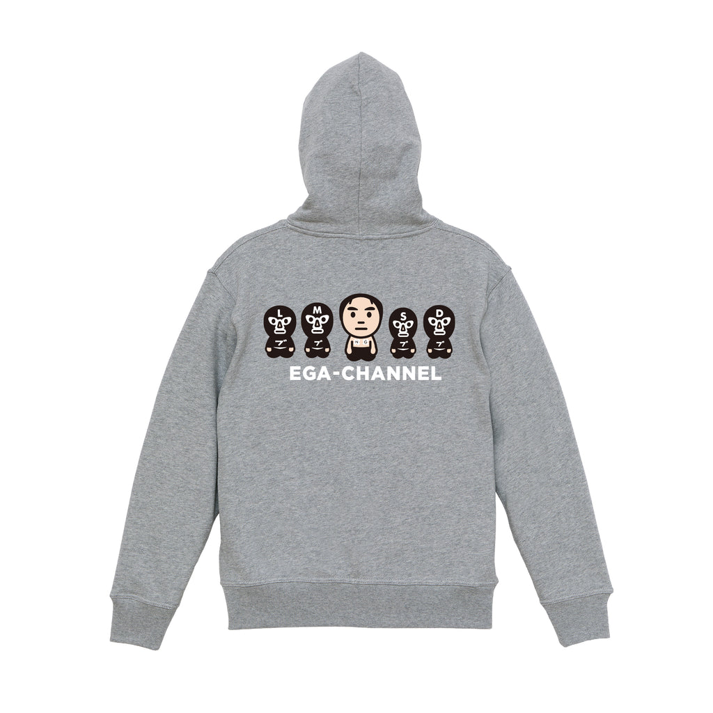 NGジップアップパーカー グレー – エガちゃんねるSHOP