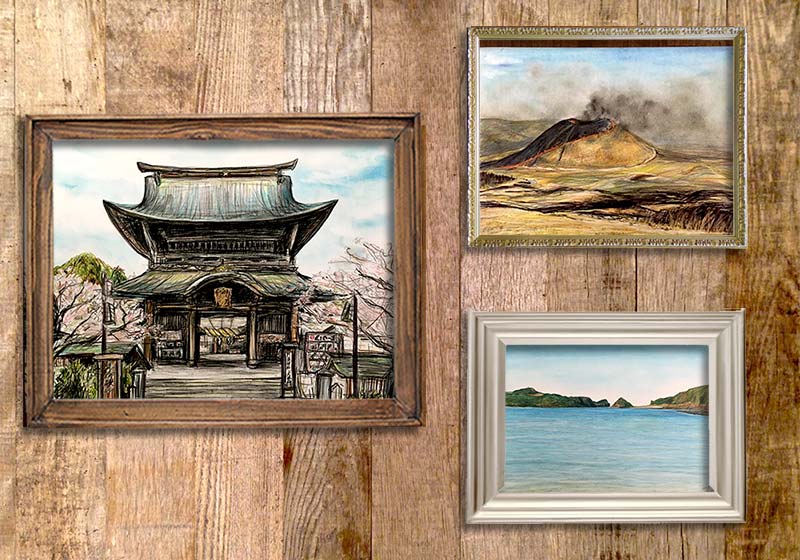 風景画 - 笑顔絵工房はれのひ｜似顔絵｜福岡