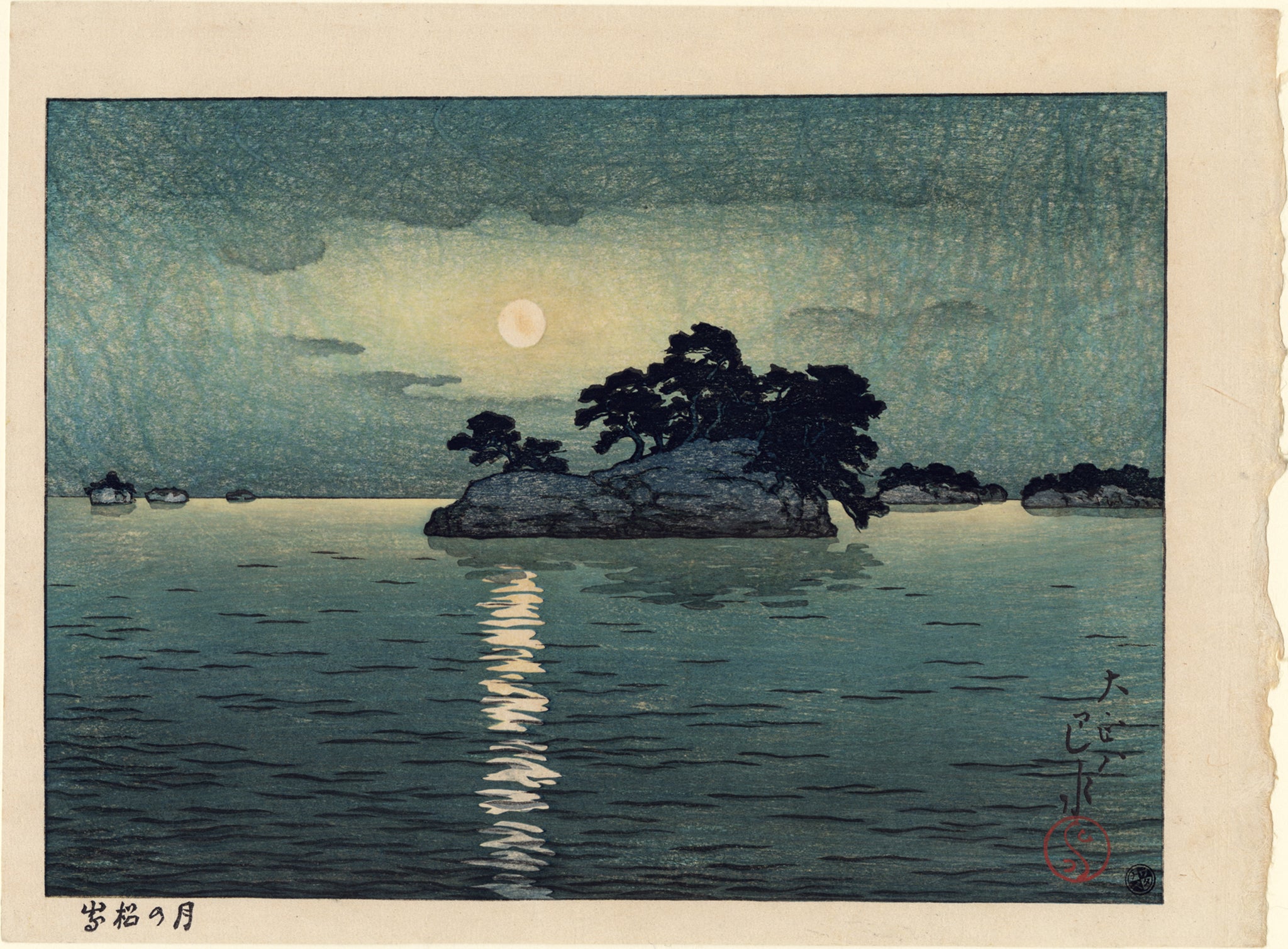 Hasui: Matsushima In Moonlight 月の松島 (Sold) – Egenolf Gallery