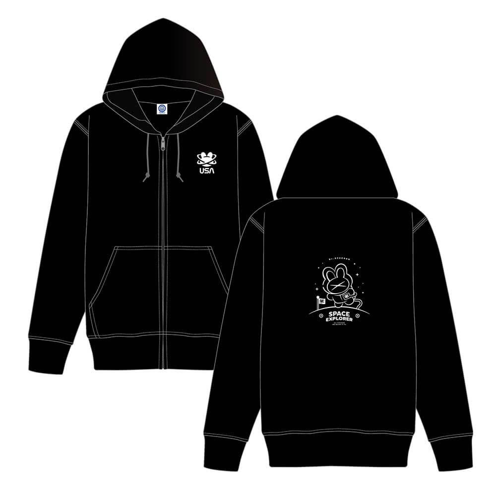 事前予約】宇宙探検家うさちゃんせんせえパーカー(L)【名取さな