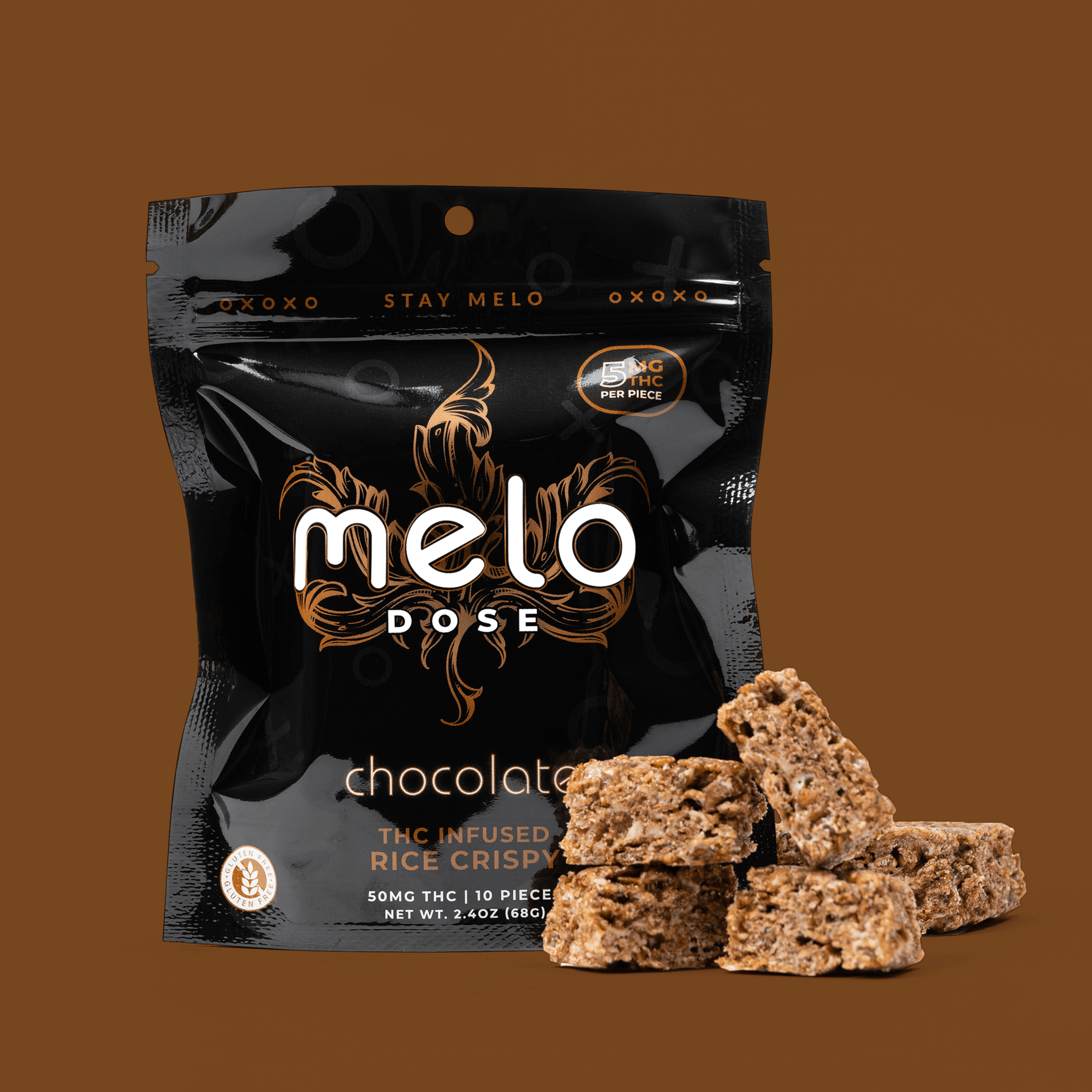 Chocolate Delta-9 Rice Crispy Treat | GMO-Free | Eighty Six