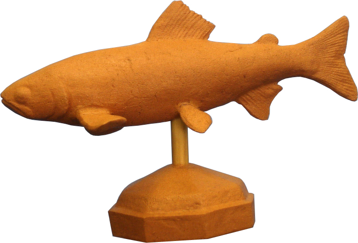 手作りエコ粘土魚フィギュア◇ヤマメ◇スタディフィギュア No.2