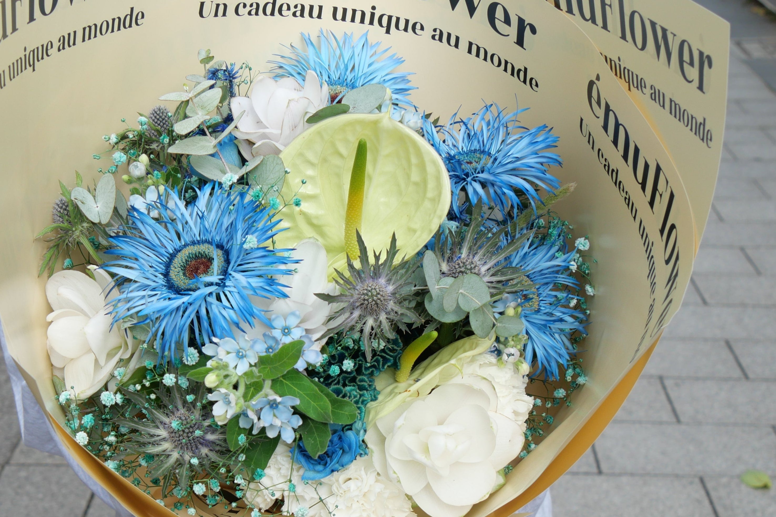 ブルーブーケ ZLサイズ【花束】 | ému Flower (エミュフラワー)