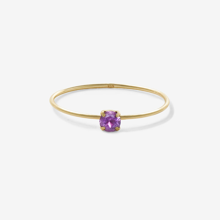 WEB限定】2月誕生石 K10 イエローゴールド アメジスト リング（指輪