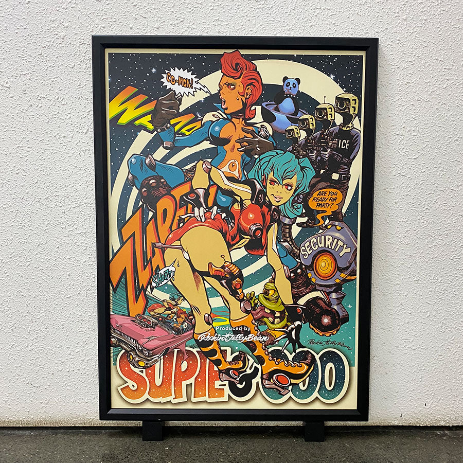 ロッキンジェリービーン JUNK BLUES OFFSET ポスター 国内正規 JUNK BLUES x Rockin'Jelly Bean” offset print poster CMYK + UV