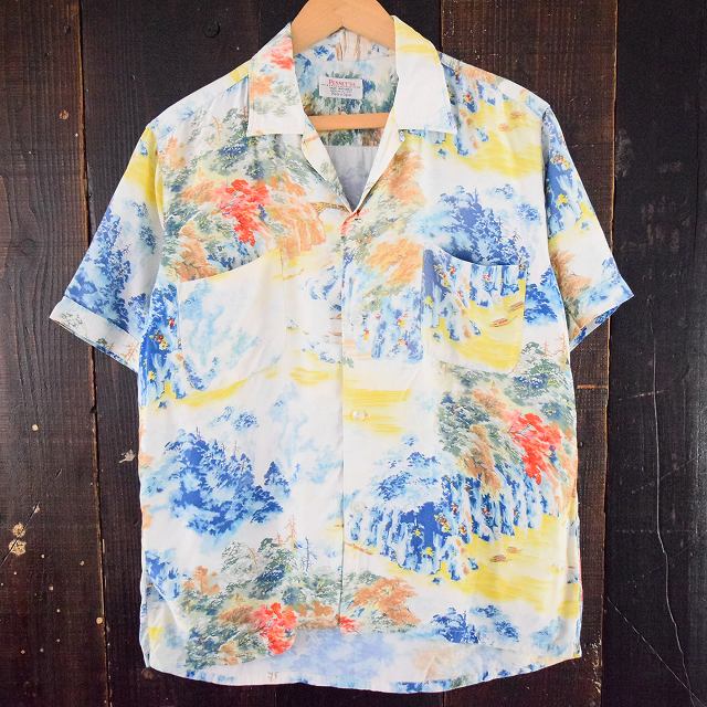 60's PENNEY'S 日本製 総柄アロハシャツ 60年代 ボックス ペニーズ