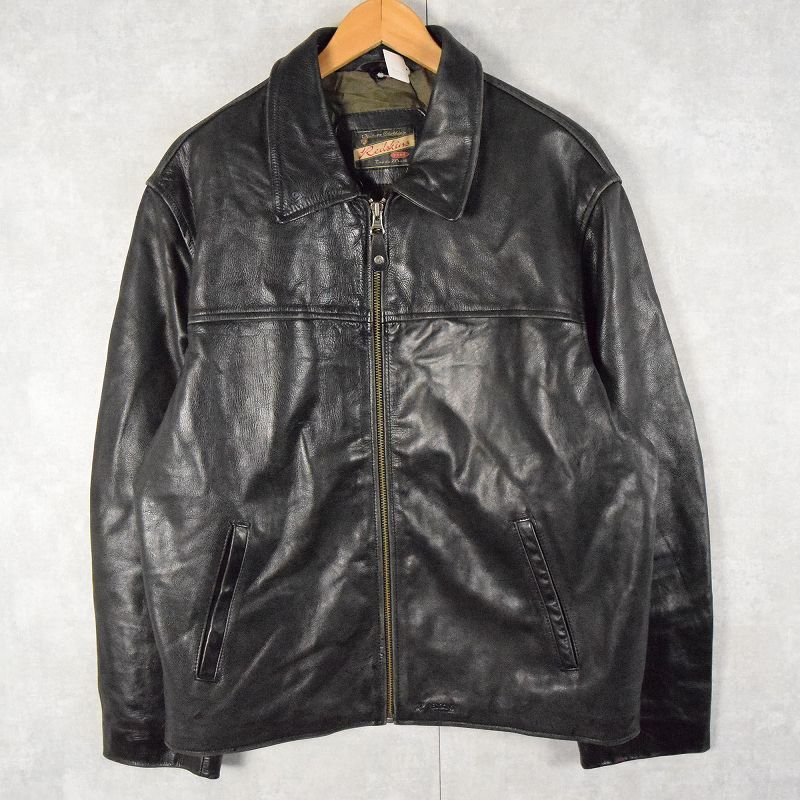90s 90年代 レッドスキンズ 革ジャン 本革 ジップジャケット