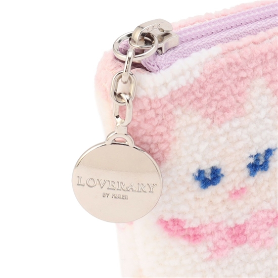 モフモフネコチャン 舟型ポーチM L/MNC-260282(ペールピンク