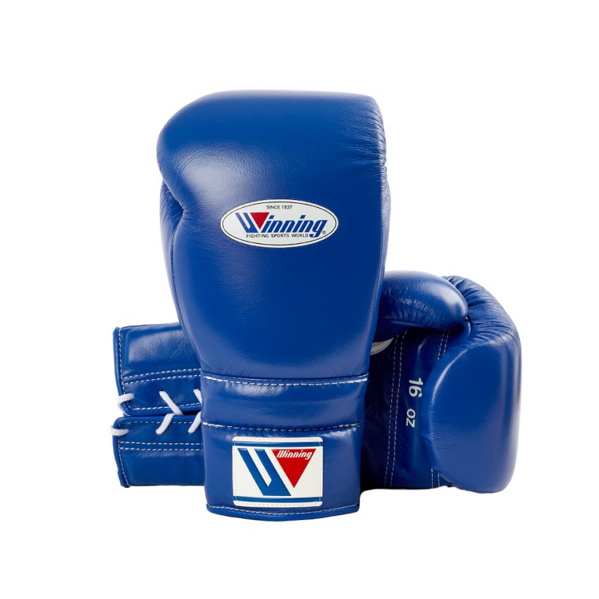 WINNING LACE-UP BOXING GLOVES - BLUE – FIGHT 2 FINISH