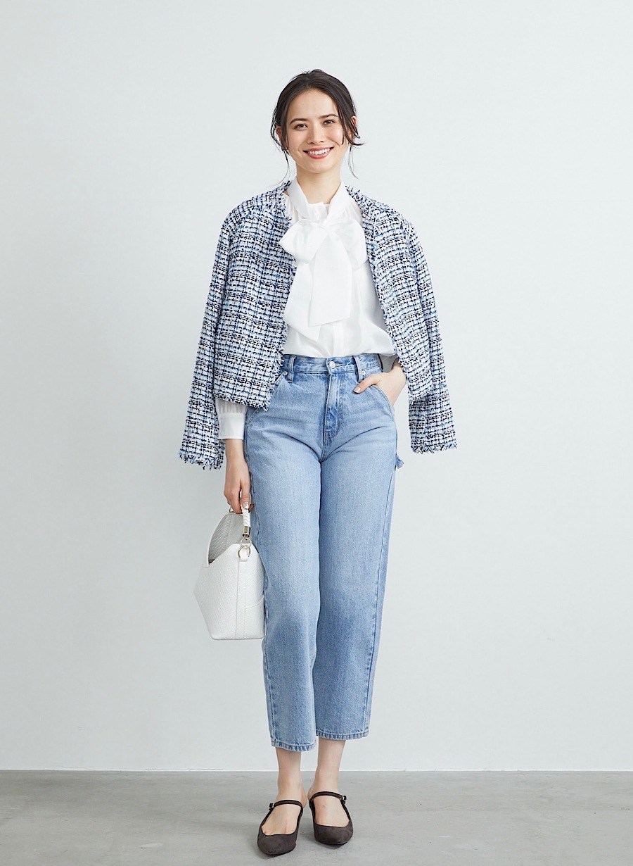 ファンシーツイードジャケット/セットアップ可｜LOUNIE（ルーニィ