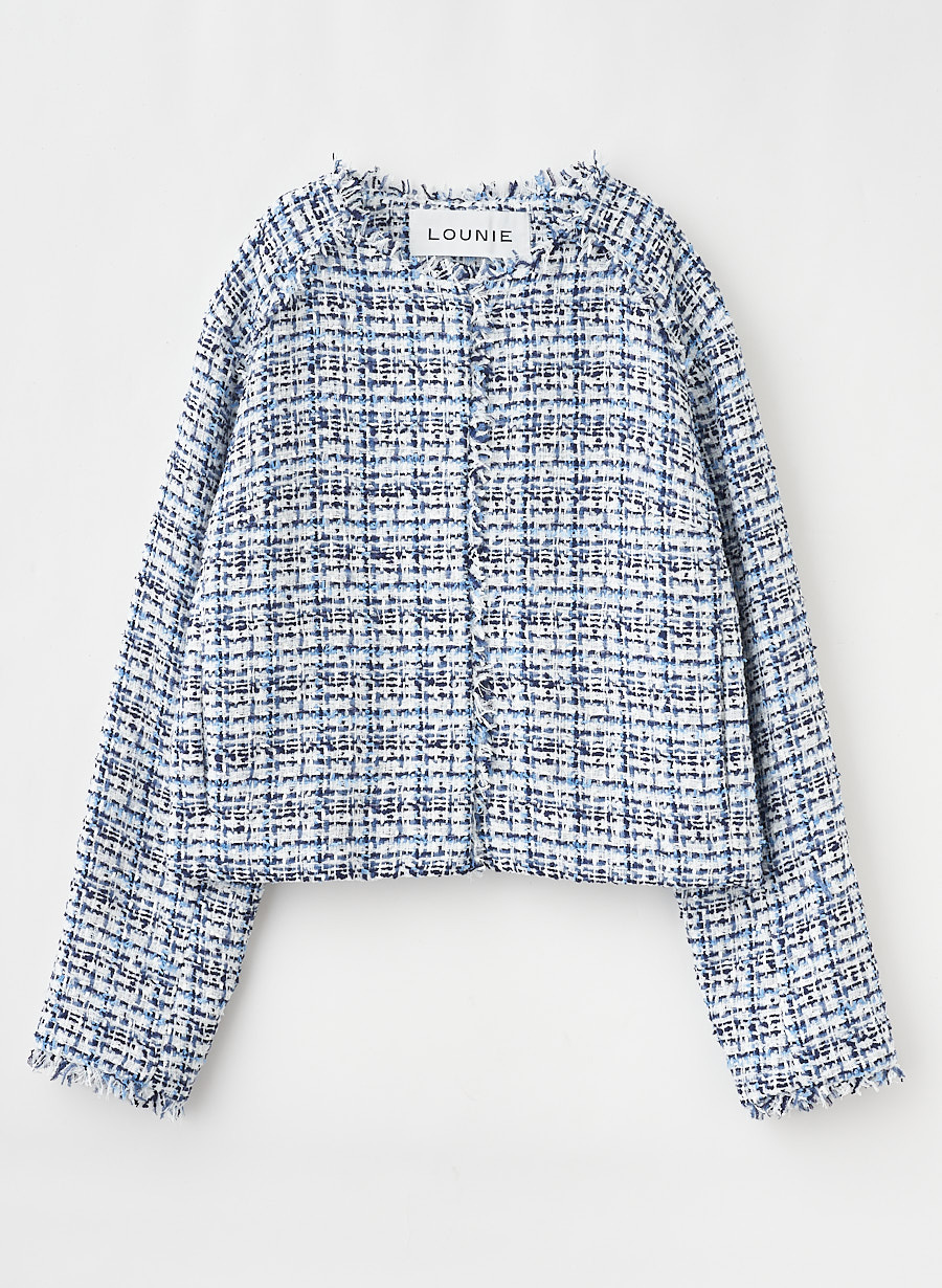 ファンシーツイードジャケット/セットアップ可｜LOUNIE（ルーニィ