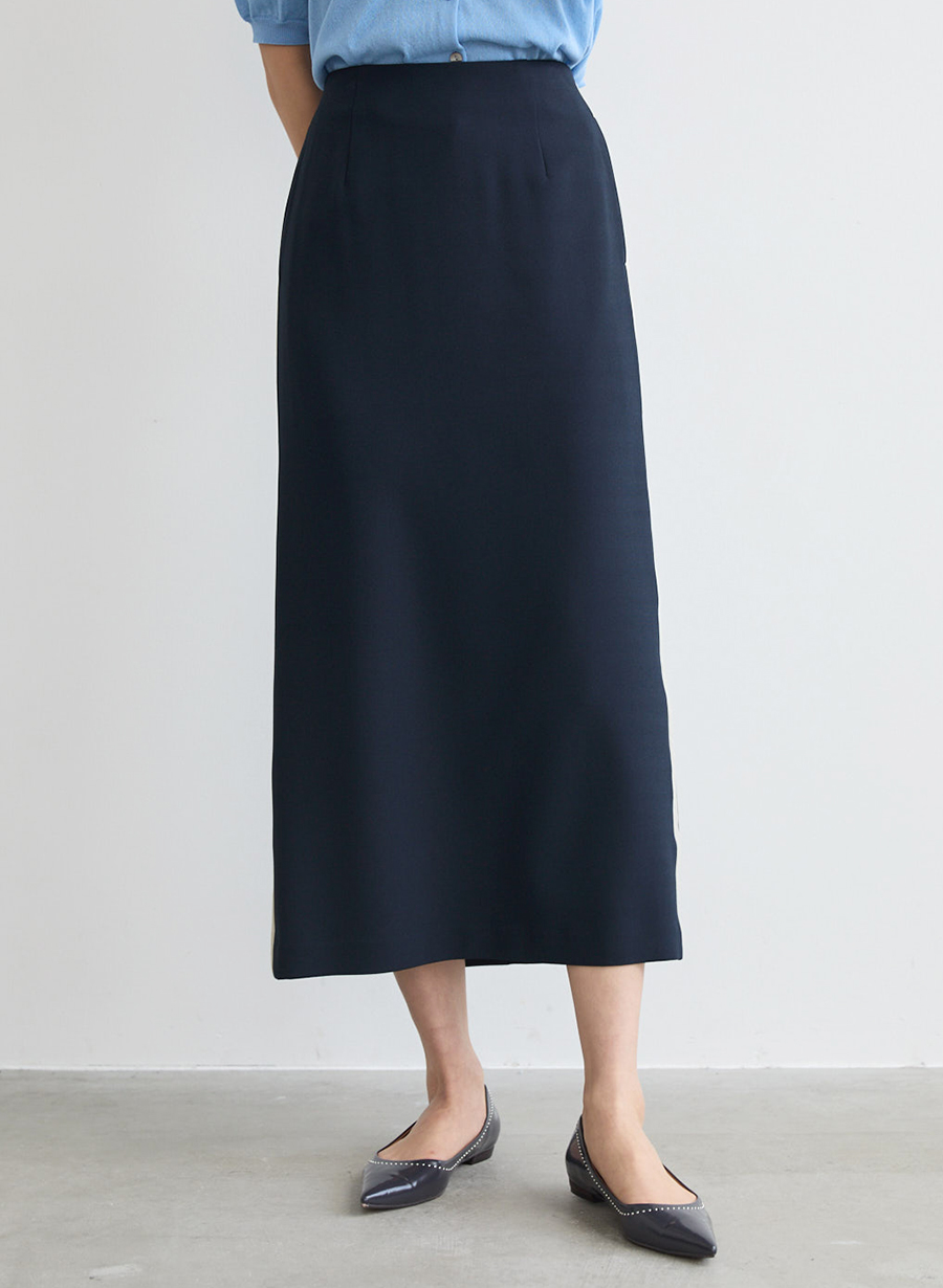 ラインアクセントタイトスカート/セットアップ可｜LOUNIE（ルーニィ